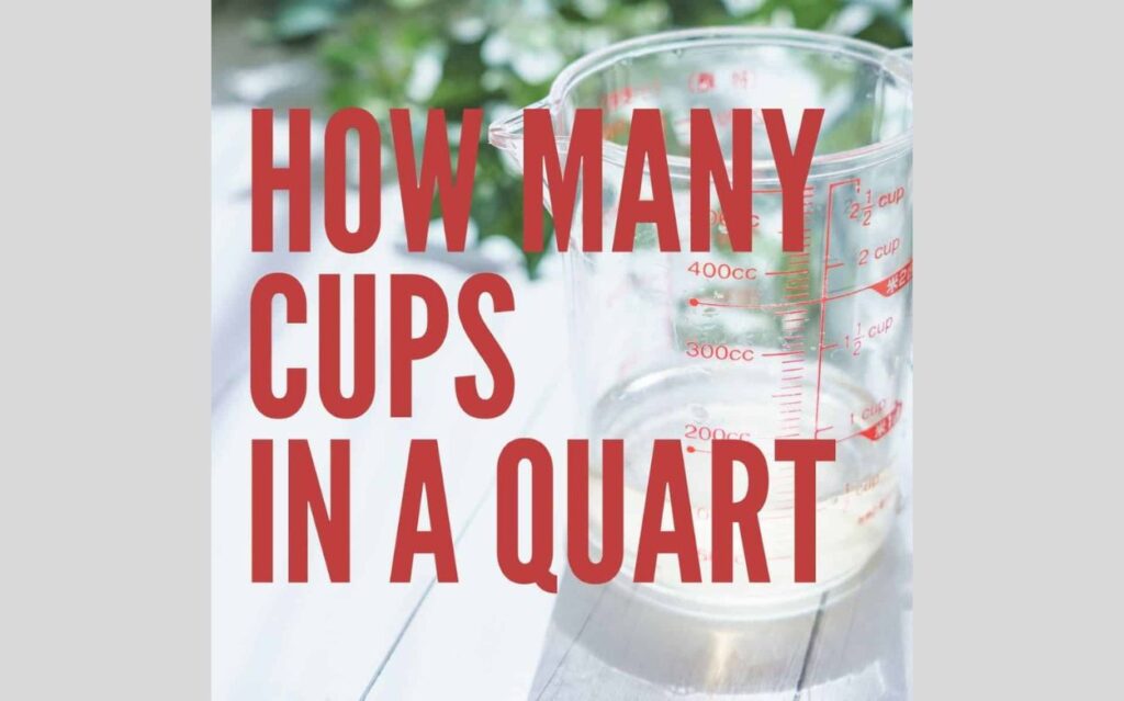 how many cups in a quart