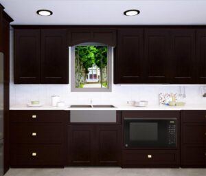 Search for Sleek Kitchen ends here: Custom Espresso Shaker Cabinets